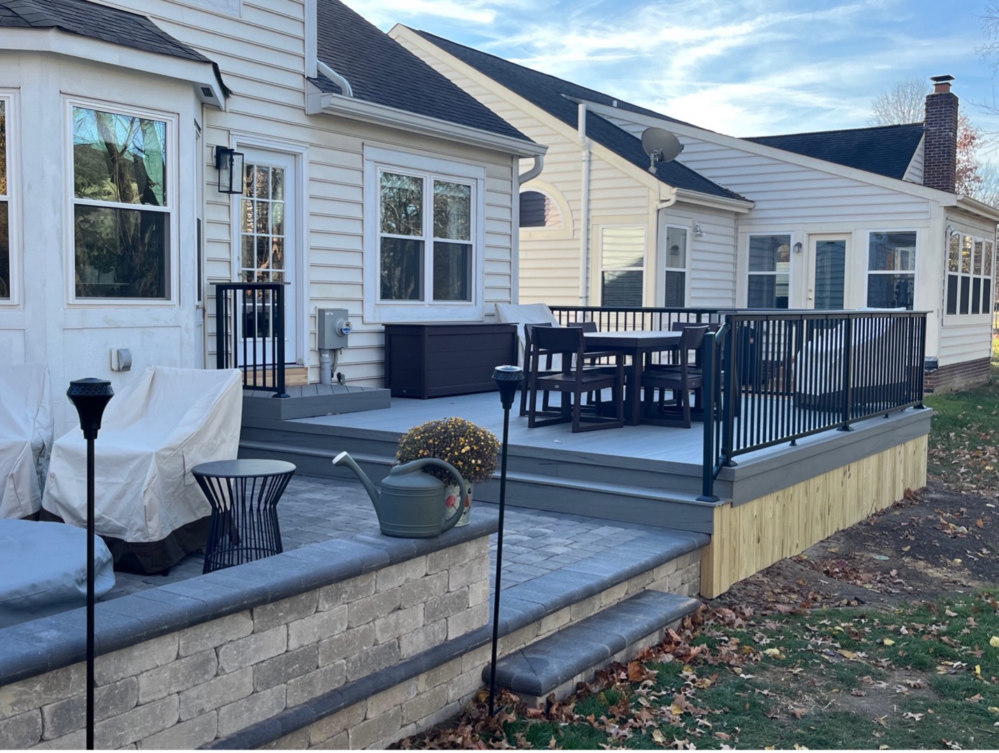 Custom deck and patio combination designs Columbus OH